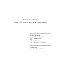 This Thesis Has Been Approved by the Honors