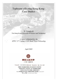 Typhoons Affecting Hong Kong: Case Studies
