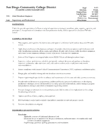Chief Broadcast Engineer Staff Type: Classified FLSA Status: Non-Exempt Unit: Supervisory and Professional Salary Range: 13