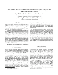 Fine-Tuning Jpeg-Xt Compression Performance Using Large-Scale Objective Quality Testing