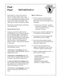 Flash Flood PREPAREDNESS