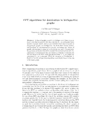 FPT Algorithms for Domination in Biclique-Free Graphs