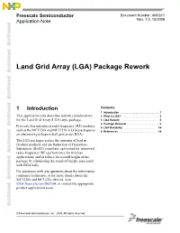 Land Grid Array (LGA) Package Rework