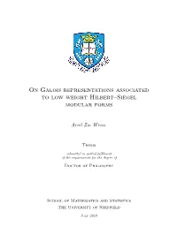 On Galois Representations Associated to Low Weight Hilbert–Siegel Modular Forms