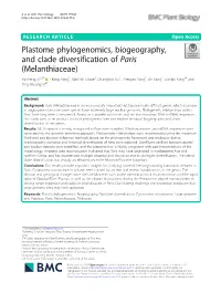 Plastome Phylogenomics, Biogeography, and Clade Diversification of Paris (Melanthiaceae) Yunheng Ji1,2*† , Lifang Yang1, Mark W