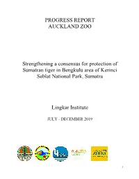 PROGRESS REPORT AUCKLAND ZOO Strengthening a Consensus For
