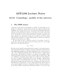 AST1100 Lecture Notes