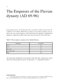 The Emperors of the Flavian Dynasty (AD 69-96)
