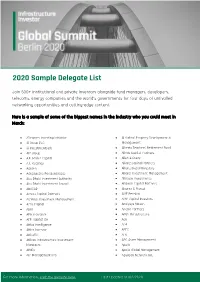 2020 Sample Delegate List
