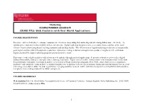 22:630:679 COURSE TITLE: Web Analytics with Real World Applications
