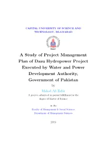 A Study of Project Management Plan of Dasu Hydropower Project