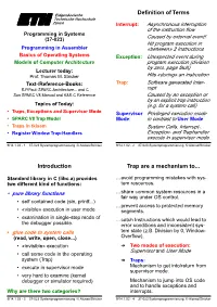 Definition of Terms Introduction Trap Are a Mechanism To