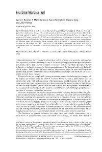 Resistance/Reactance Level