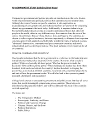 AP COMPARATIVE STUDY GUIDE by Ethel Wood