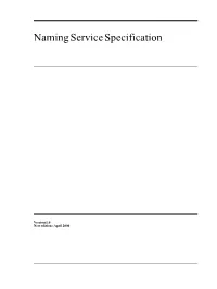 Naming Service Specification