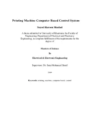 Printing Machine Computer Based Control System
