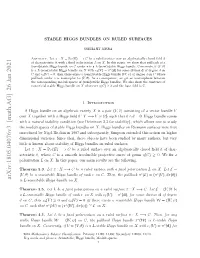 Stable Higgs Bundles on Ruled Surfaces 3
