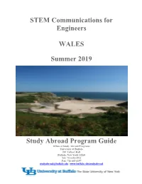 STEM Communications for Engineers WALES Summer 2019 Study Abroad Program Guide