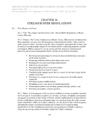 Stream Buffer Regulations