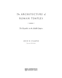 The Architecture of Roman Temples