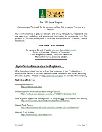 Apple Orchard Information for Beginners