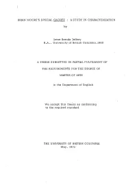 Brian Moore's Special Cachet : a Study in Characterization