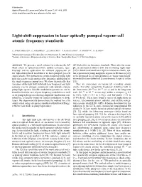 Light-Shift Suppression in Laser Optically Pumped Vapour-Cell Atomic Frequency Standards