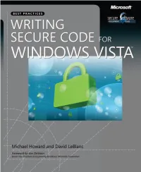 Writing Secure Code (Vista).Pdf