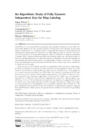 An Algorithmic Study of Fully Dynamic Independent Sets for Map Labeling