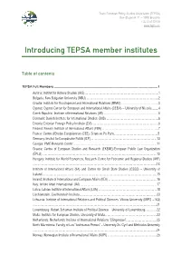 Introducing TEPSA Member Institutes