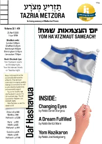 TAZRIA METZORA in Loving Memory of Malka Bat Peretz