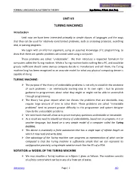 Turing Machines