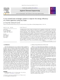 A Run-Around Heat Exchanger System to Improve the Energy Efficiency of A