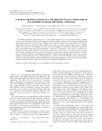 A Search for Phylogenetically Informative Pollen Characters in the Subtribe Salviinae (Mentheae: Lamiaceae)