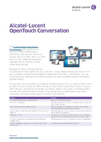 Alcatel-Lucent Opentouch Conversation