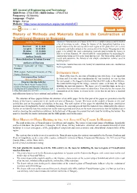 History of Methods and Materials Used in the Construction Of