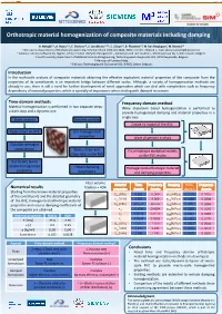 Orthotropic Material Homogenization of Composite Materials Including Damping