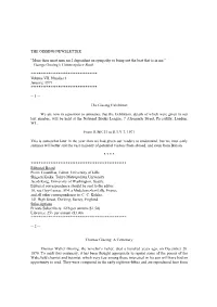 The Gissing Newsletter