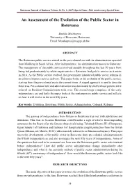 Botswana Journal of Business Volume 8 No. 1