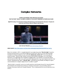 Complex Networks' New Original