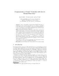 Cryptanalysis of Feistel Networks with Secret Round Functions ⋆