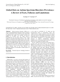 Global Data on Autism Spectrum Disorders Prevalence: a Review of Facts, Fallacies and Limitations