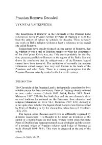 Prussian Romuva Decoded