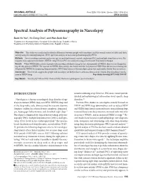 Spectral Analysis of Polysomnography in Narcolepsy