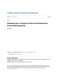 Subsidizing Hate: a Proposal to Reform the Internal Revenue Service's Methodology Test