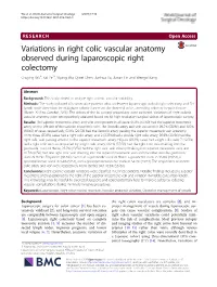 Variations in Right Colic Vascular Anatomy Observed During