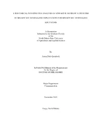A Rhetorical/Interpretive Analysis of Edward R