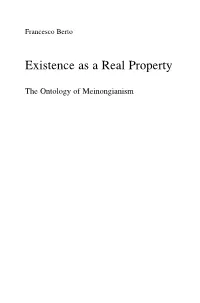 Existence As a Real Property