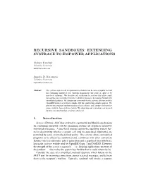 Extending Systrace to Empower Applications