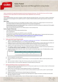 Fairly Traded Supplier Approval and Management Using Sedex